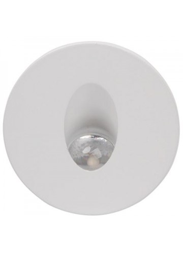 Zápustné - schodiskové LED svietidlo - kruh biely