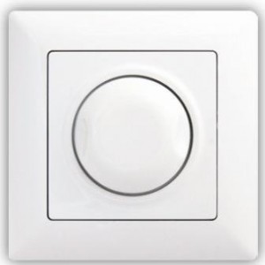 Stmievač 1000 W s podsvietením – VISAGE simple biely
