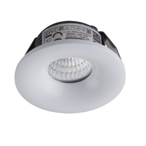 LED zapustené MINI svietidlo biele, priemer 5cm, denná biela, 3W