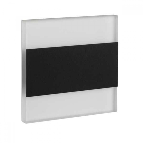 Schodiskové LED svietidlo TERRA čierne zapustené do krabice P60– 12V - 0,8W