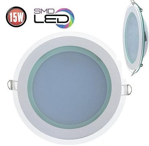 Premium LED ultra tenké svietidlo zápustné 15W - sklo kruh