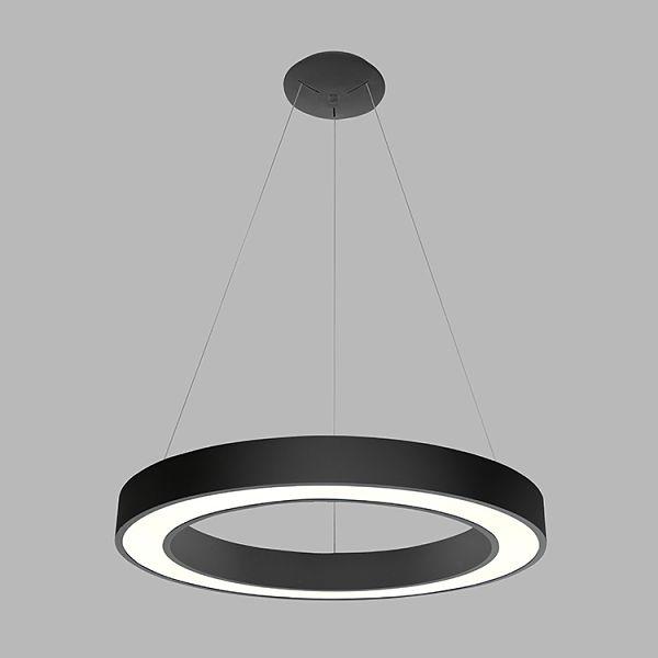 Kvalitné LED svietidlo Saturn čierne priemer 60cm, možnosť stmievať