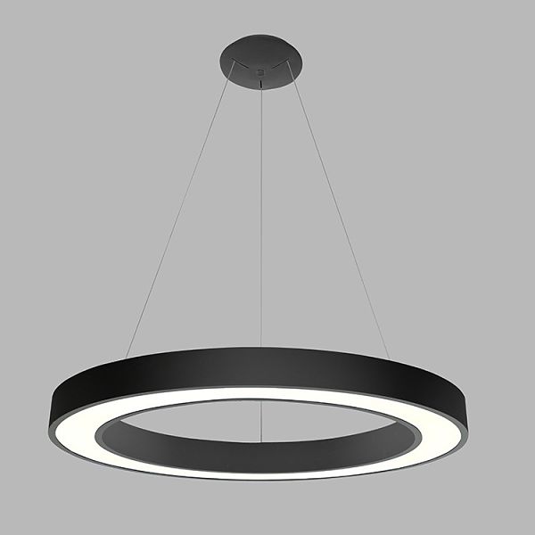 Kvalitné LED svietidlo Saturn čierne priemer 80cm, možnosť stmievať