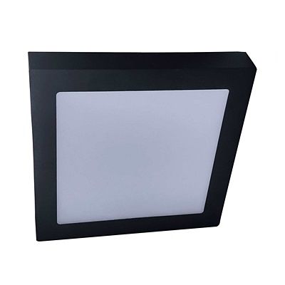 Stropné LED svietidlo FENIX S ČIERNE švorec - 170x170mm - 12W