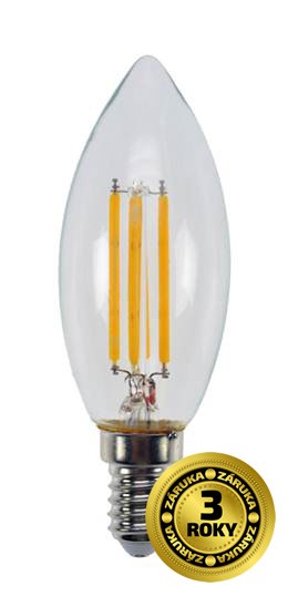 LED žiarovka Filament 4W - sviečka E14