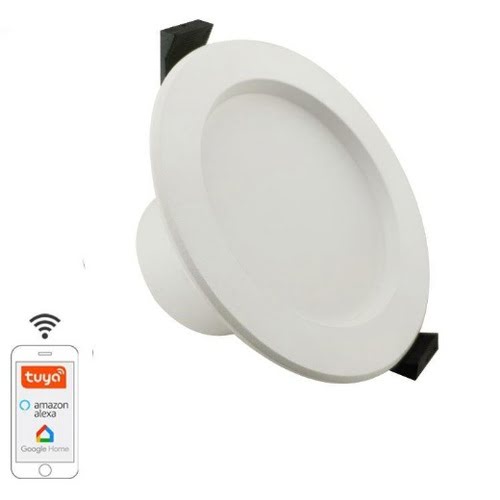 LED kruhové svietidlo stmievateľné IP44 zápustné 10W - WiFi - biele