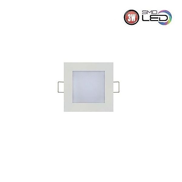 Podhľadové LED svietidlo zapustené panel slim, 90x90 mm, 110 lm, 3W