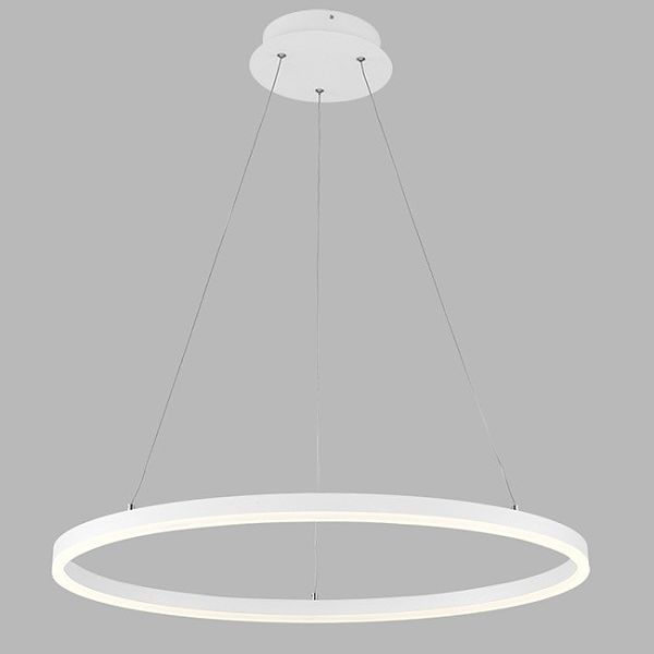 LED závesné svietidlo CIRCLE biele priemer 80cm, možnosť stmievať