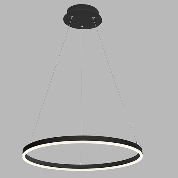 LED závesné svietidlo CIRCLE čierne priemer 60cm, možnosť stmievať